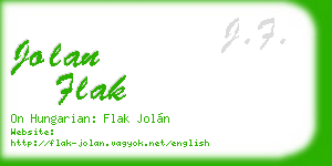 jolan flak business card
